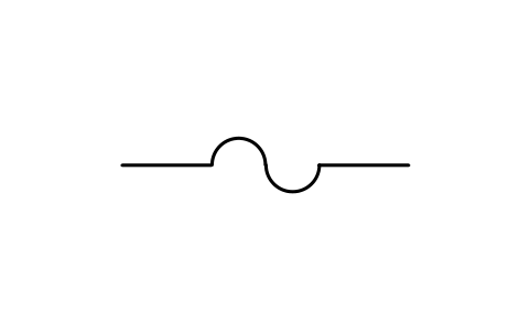 符号 Flexible pipe, hose 的预览，块名 PPD_444_FLEXIBLE_HOSE