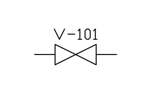符号 2-way on-off valve, straight type 的预览，块名 PPD_2101_VALVE_2WAY