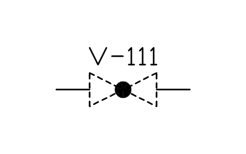 符号 Valve, globe type 的预览，块名 PPD_2121_VALVE_GLOBE