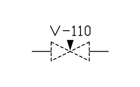 符号 Valve, needle type 的预览，块名 PPD_2125_VALVE_NEEDLE