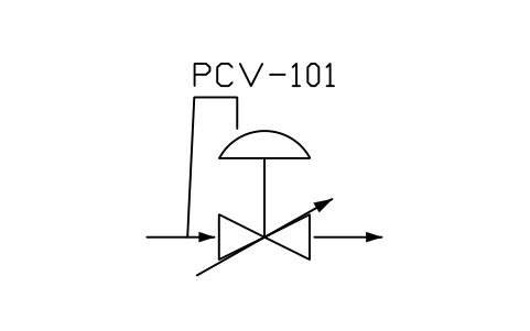 符号 Back-pressure valve, self-acting 的预览，块名 PPD_X2132_BACK_PRESSURE_VALVE