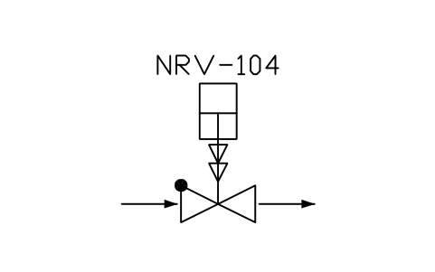 符号 Non-return valve, quick cylinder 的预览，块名 PPD_X6107_CHECK_VALVE_QUICK