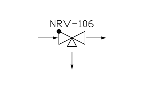 符号 Pump check and recirculation valve 的预览，块名 PPD_X6108_PUMP_CHECK_RECIRC