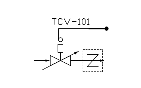 符号 Temperature valve, self-acting 的预览，块名 PPD_X6117_TEMP_CONTROL_SELF_ACTING