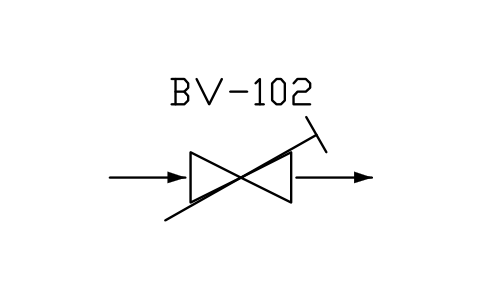 符号 Pre-set valve, balancing valve 的预览，块名 PPD_X6119_CONTROL_VALVE_PRESET