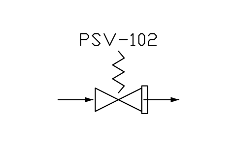 符号 Safety valve, spring, straight 的预览，块名 PPD_X6121_SAFETY_VALVE_SPRING