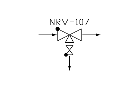符号 Pump check/recirc. valve, with NRV 的预览，块名 PPD_X6126_PUMP_CHECK_RECIRC_NRV