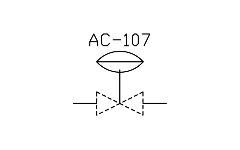 符号 Diaphragm actuator, double acting 的预览，块名 PPD_726_ACTUATOR_DIAPHRAGM_DOUBLE