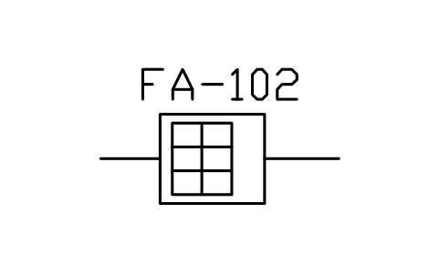 符号 Flame arrester, explosion proof 的预览，块名 PPD_P016_FLAME_ARRESTER_EXPLOSION