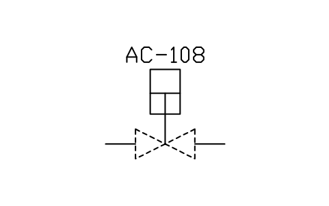 符号 Cylinder actuator, linear or rotating 的预览，块名 PPD_P051_ACTUATOR_CYLINDER
