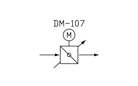 符号 Control damper, electric actuator 的预览，块名 PPD_X6165_DAMPER_CONTROL_MOTOR