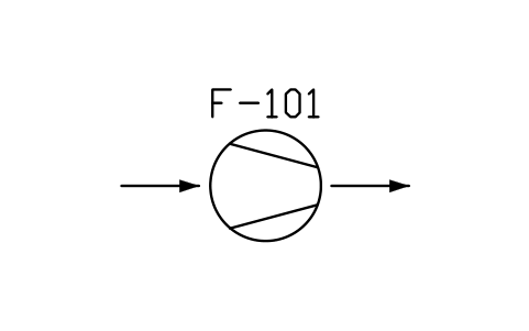符号 Fan, blower, compressor, general 的预览，块名 PPD_2302_FAN_COMPRESSOR