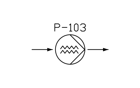 符号 Pump, screw type 的预览，块名 PPD_X6302_PUMP_SCREW