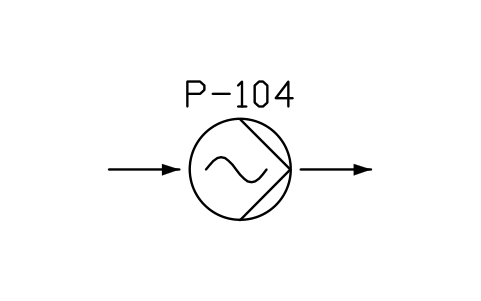 符号 Pump, progressive cavity type 的预览，块名 PPD_X6303_PUMP_PROG_CAVITY