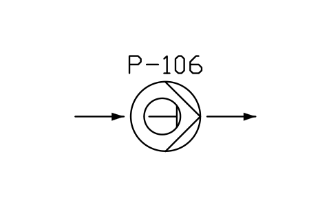 符号 Pump, rotary reciprocating piston 的预览，块名 PPD_X6305_PUMP_ROTARY_PISTON