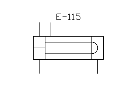 符号 Heat exchanger, U-shaped tubes 的预览，块名 PPD_2513_HX_U_TUBES