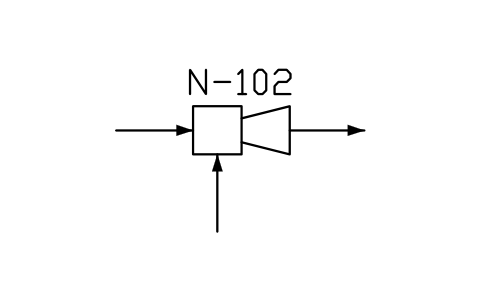 符号 Mixing nozzle, injector 的预览，块名 PPD_P013_MIXING_NOZZLE