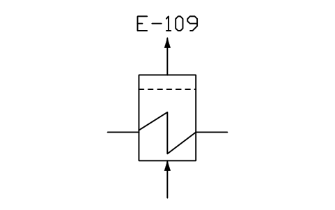 符号 Evaporator, reboiler 的预览，块名 PPD_X6404_EVAPORATOR