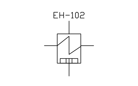 符号 Electric heater, superheater 的预览，块名 PPD_X6405_ELECTRIC_HEATER