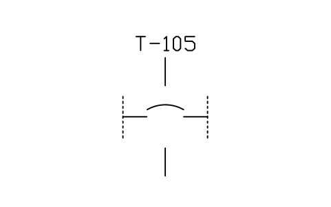 符号 Column tray, bubble cap type 的预览，块名 PPD_P061_COLUMN_TRAY_BUBBLE_CAP