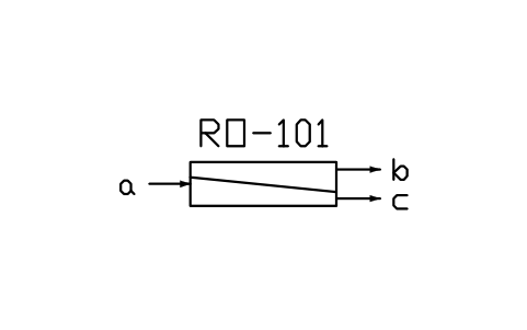 符号 RO membrane element, form 1 的预览，块名 PPD_P091_RO_ELEMENT_F1