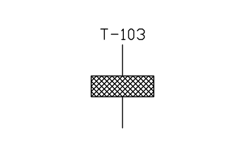符号 Column wire mesh packing, demister 的预览，块名 PPD_P092_COLUMN_DEMISTER
