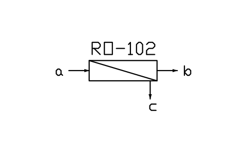 符号 RO membrane element, form 2 的预览，块名 PPD_P093_RO_ELEMENT_F2