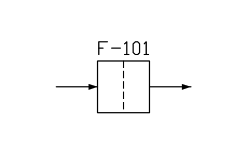 符号 Screen, strainer, general 的预览，块名 PPD_X2601_SCREEN_STRAINER