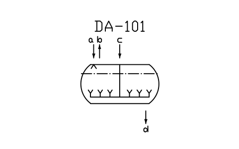 符号 De-aerator, spray nozzle type 的预览，块名 PPD_X6410_DEAERATOR_SPRAY_FW
