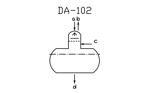符号 De-aerator, dome type 的预览，块名 PPD_X6411_DEAERATOR_DOME_FW