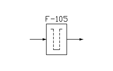 符号 Cartridge or bag filter, general 的预览，块名 PPD_X6503_CARTRIDGE_FILTER
