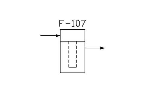 符号 Cartridge filter, inside-out flow 的预览，块名 PPD_X6505_CARTRIDGE_INSIDE_OUT