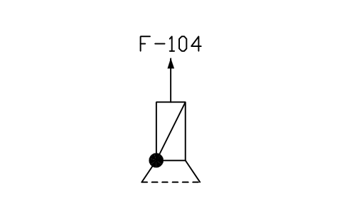 符号 Pump suction strainer, check valve 的预览，块名 PPD_X6506_SUCTION_STRAINER_NRV