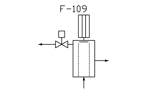 符号 Filter, back flush, Bernoulli type 的预览，块名 PPD_X6509_FILTER_BACKFLUSH_BERNOULLI
