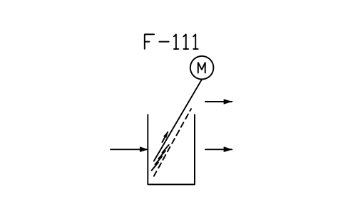 符号 Bar screen with rake 的预览，块名 PPD_X6511_BAR_SCREEN_RAKE