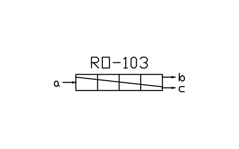 符号 RO unit with four elements 的预览，块名 PPD_X6516_RO_UNIT_4_ELEMENTS