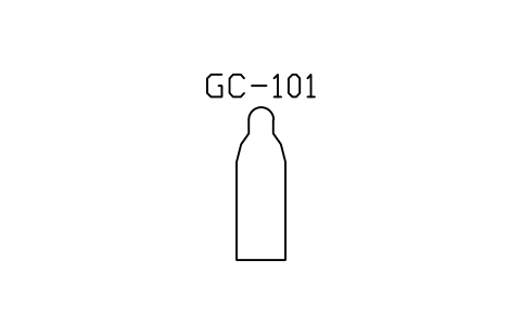 符号 Gas cylinder 的预览，块名 PPD_P046_GAS_CYLINDER