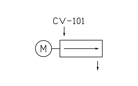 符号 Conveyor, general 的预览，块名 PPD_X6701_CONVEYOR