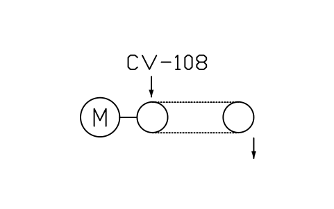 符号 Chain conveyor, general 的预览，块名 PPD_X6706_CHAIN_CONVEYOR