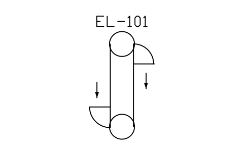 符号 Elevator, bucket type 的预览，块名 PPD_X6710_ELEVATOR_BUCKET