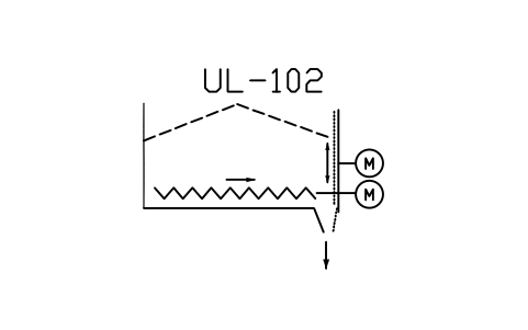 符号 Screw unloader, traversing type 的预览，块名 PPD_X6713_SCREW_UNLOADER_TRAVERSING