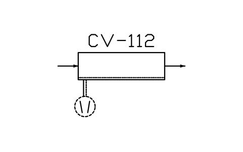 符号 Conveyor, fluidized type 的预览，块名 PPD_X6715_CONVEYOR_FLUIDIZED