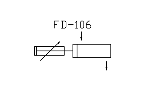 符号 Piston feeder, variable cylinder 的预览，块名 PPD_X6726_PISTON_FEEDER