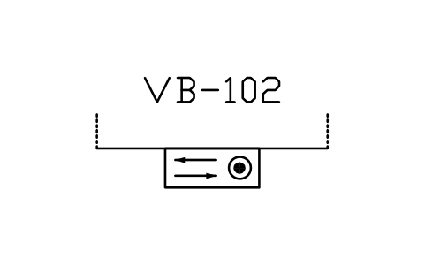 符号 Conveyor vibrator, eccentric motor 的预览，块名 PPD_X6728_VIBRATOR_ECCENTRIC