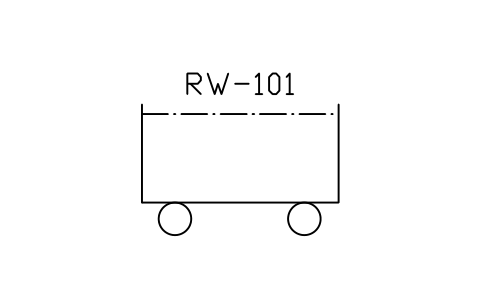 符号 Railway wagon, bulk type, form 1 的预览，块名 PPD_X6770_WAGON_BULK_F1