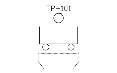符号 Wagon tippler, rotary type, form 1 的预览，块名 PPD_X6775_WAGON_TIPPLER_F1