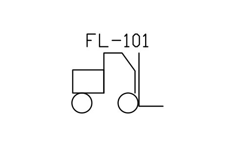 符号 Forklift truck 的预览，块名 PPD_X6783_FORKLIFT