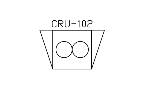 符号 Crusher, roller type 的预览，块名 PPD_P6822_CRUSHER_ROLLER