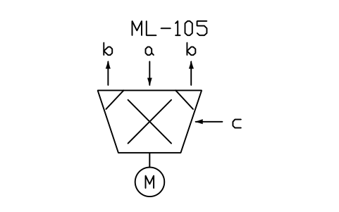 符号 Mill, indication of connections 的预览，块名 PPD_X6834_MILL_CONNECTIONS