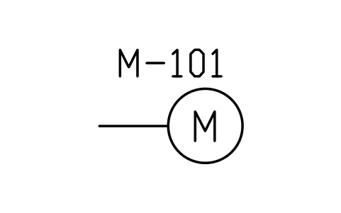 符号 Electrical motor 的预览，块名 PPD_P011_MOTOR